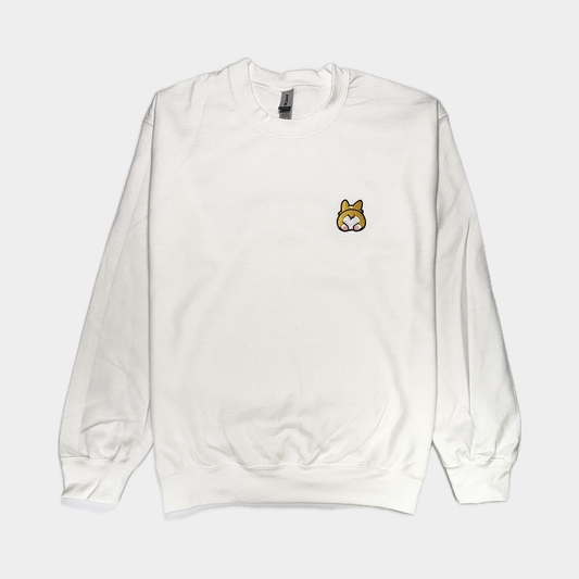 CORGI BUTT - Crewneck Sweatshirt (White)