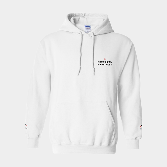 Protocol Happiness - Hooded Sweatshirt (White)